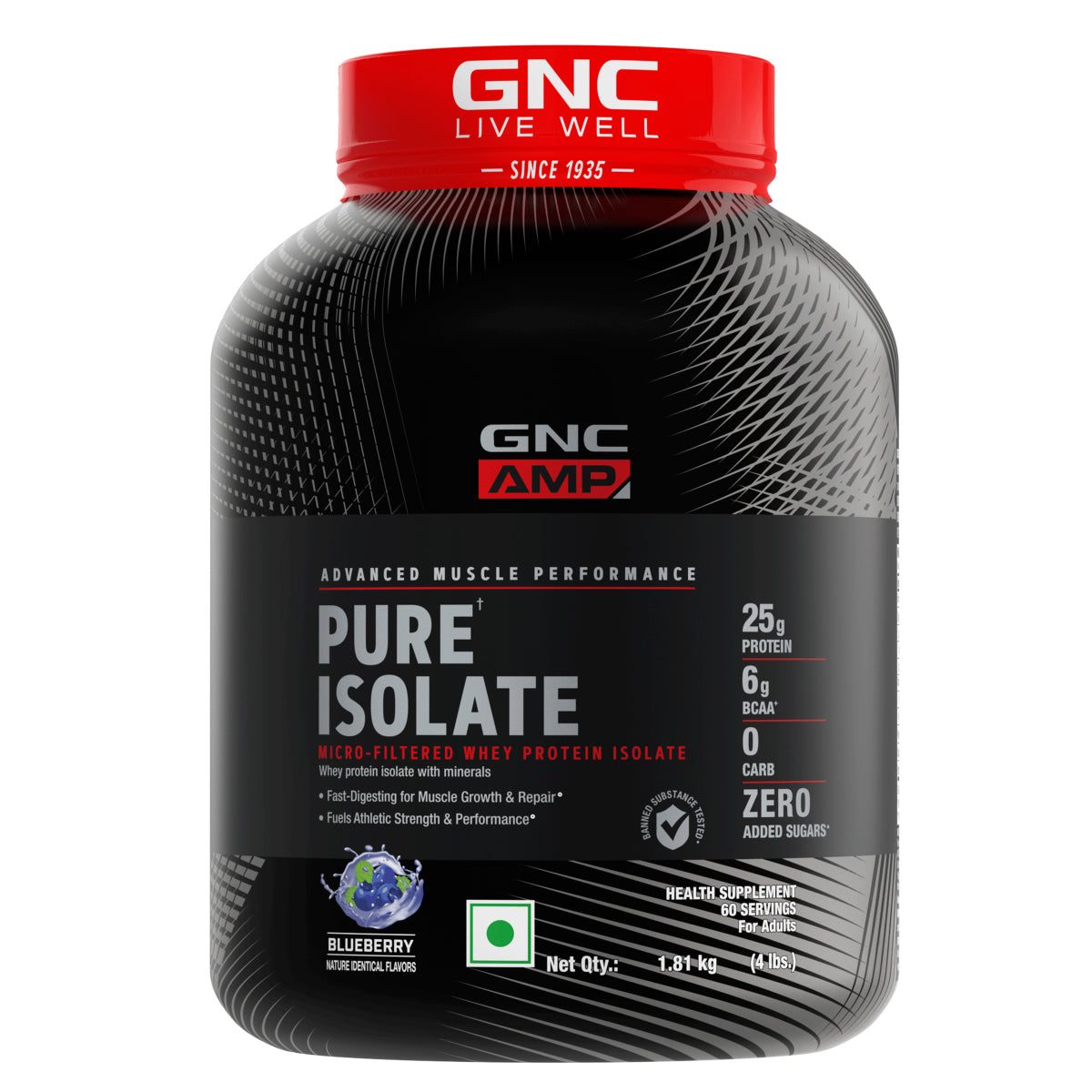 GNC AMP Pure Isolate (Low/Zero Carb)  Advanced Muscle Building To Amplify Muscle Performance